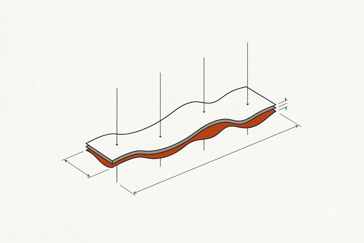 An uneven bearing stratum under a house